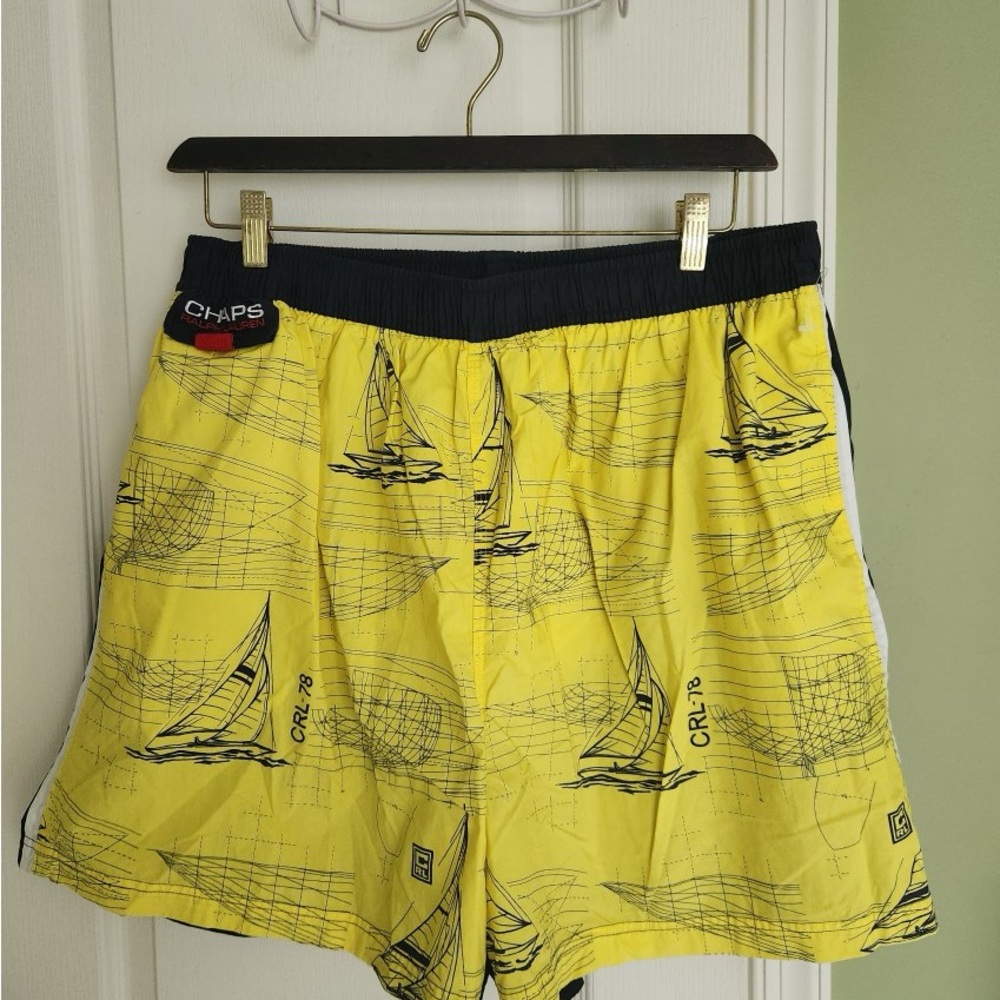 (New) Chaps Swim Trunks Nautical Print